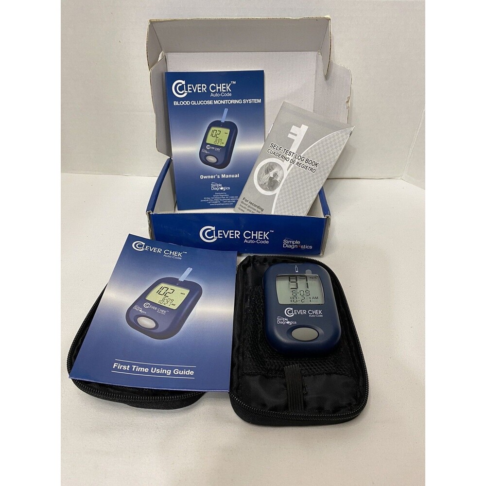 Clever Chek Auto-code Blood Glucose Meter w/Case